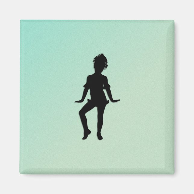 Íman Bailarina Verde Mais Fofa  (Frente)