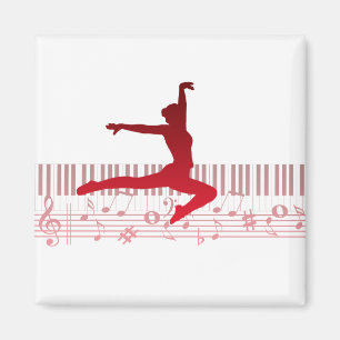 Íman Bailarino de ballet em um teclado
