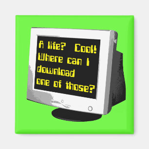 Íman Baixar Ímã de Computador Humor Engraçado Uma Vida