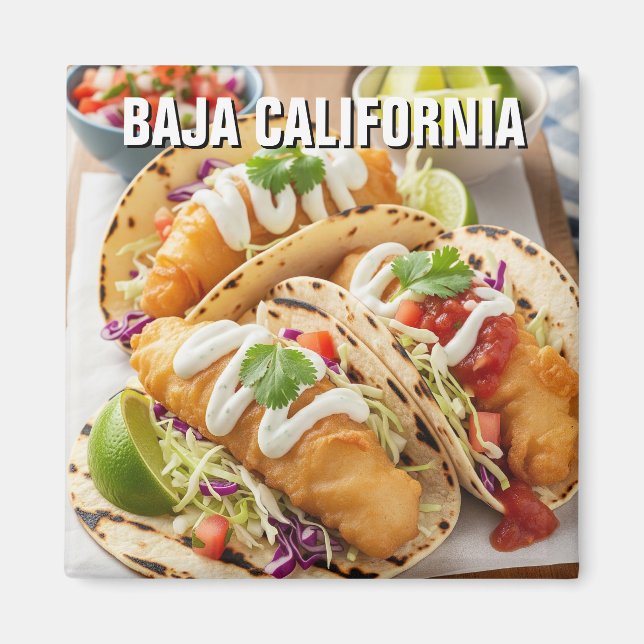 Íman Baja California Mexico Fish Tacos (Frente)