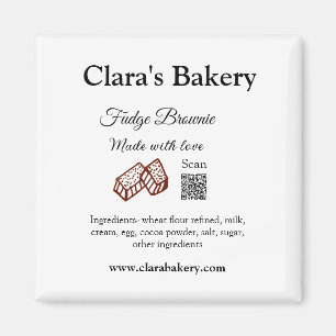 Íman Bakery brownie adiciona ingredientes feitos com lo