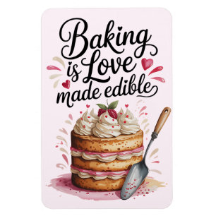 Íman Baking É Amor Feita Com Magneta De Cozinha Comestí