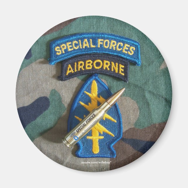 Íman Bala de geladeira das Forças Especiais Green Beret (Frente)
