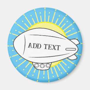 Íman Balão Branco Blimon Personalizado no Céu Solitário