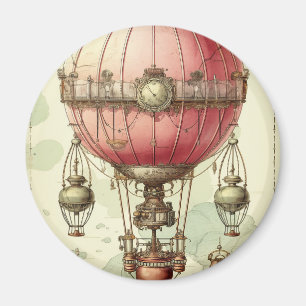 Íman Balão de ar quente, cor-de-rosa, a vapor-jato (2)
