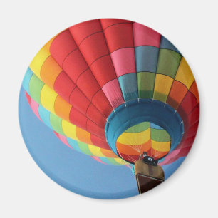 Íman Balão de ar quente do arco-íris com cesta