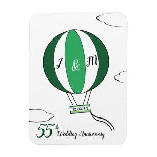 Íman Balão de ar quente no 55.º aniversário de casament