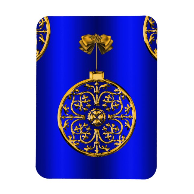 Íman Balas de Natal em Azul (Vertical)
