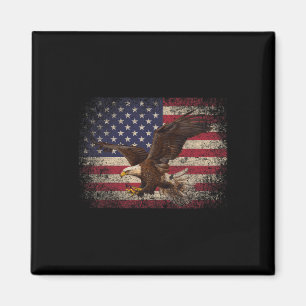 Íman Bald Eagle 4 de julho Presente Americano Fla