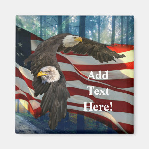 Íman Bald Eagle American Flag