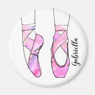 Íman Balé Personalizado Rosa Ballerina