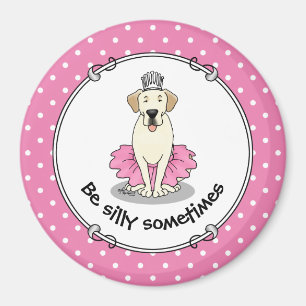 Íman Balé Princesa Amarelo Labrador Cachorro do Retrie