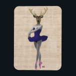 Íman Balé veado em azul<br><div class="desc">Balé Veado em Azul por Fab Funky. Tem uma bailarina de veados. | 190812D</div>