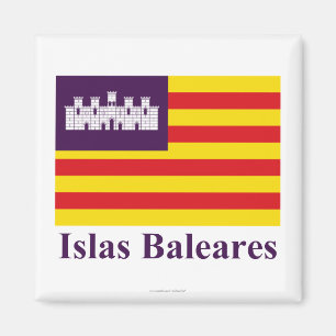 Íman Balearic Island embandeiram com nome