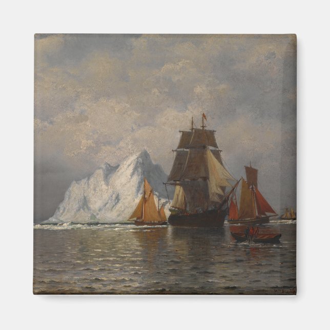 Íman Baleeiro e navios de pesca próximos da costa do La (Frente)