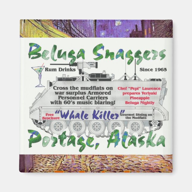 Íman Baleia Beluga Enrosca Portage Alasca (Frente)