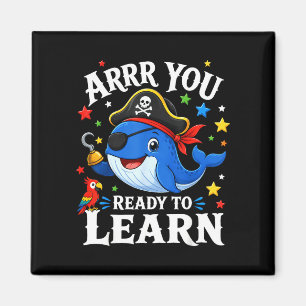 Íman Baleia professora pirata engraçada arrr pronta par