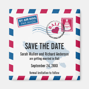 Íman Bali Air Mail Wedding (Salva a data)