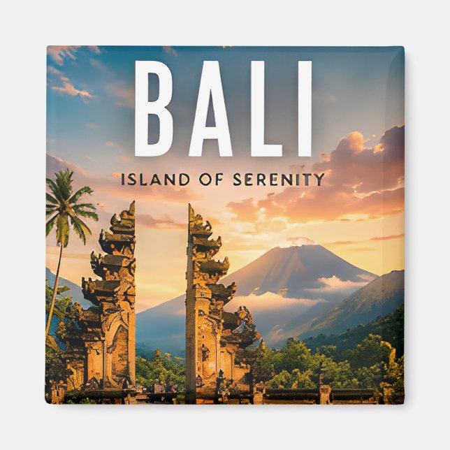 Íman 🌺 Bali Indonésia Templo Tropical (Frente)