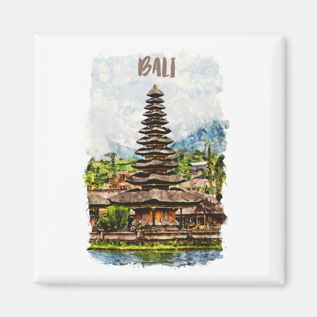 Íman Bali Indonésia Ulun Danu Beratan Temple Magnet (Frente)
