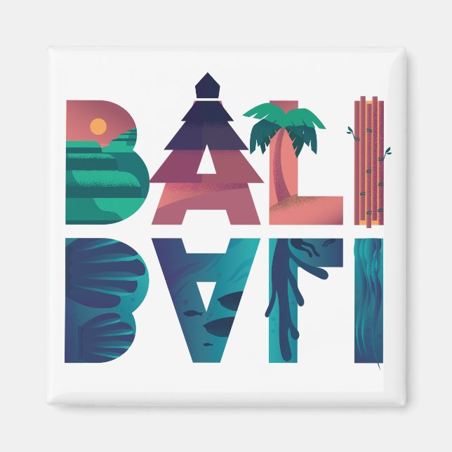 Íman Bali Indonesia Viagem Sticker (Frente)
