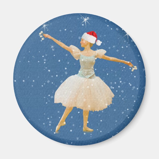 Íman Ballerina de Natal com o Magnete Castanets (Frente)