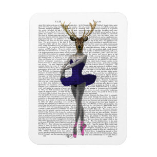 Íman Ballerina Deer em Azul