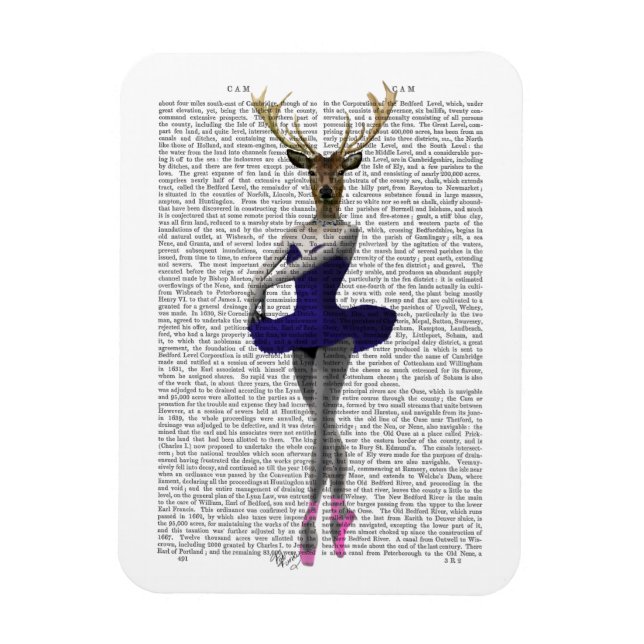 Íman Ballerina Deer em Azul (Vertical)