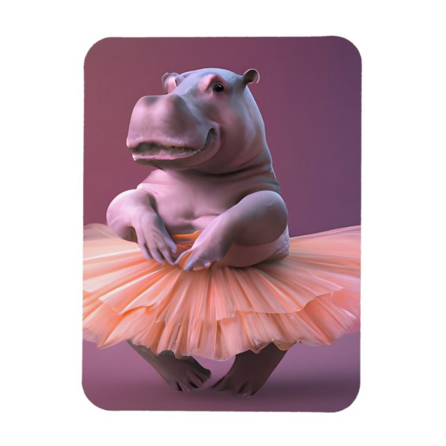 Íman Ballerina Hippo (Vertical)