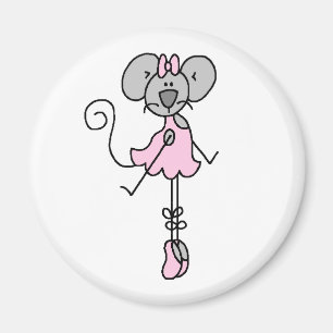 Íman Ballerina Mouse Stick Figure Magnet