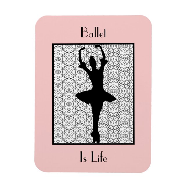 Íman Ballerina Silhouette Balé Is Life (Vertical)
