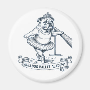 Íman Ballet de Bulldog Inglês Palhaço de Cachorro Baila
