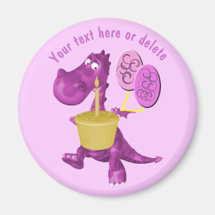 Íman Balões de Cupcake de Dragão Roxo Personalizados