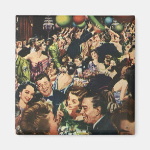 Íman Balões de Festa de aniversário Vintage, Tema de Ho