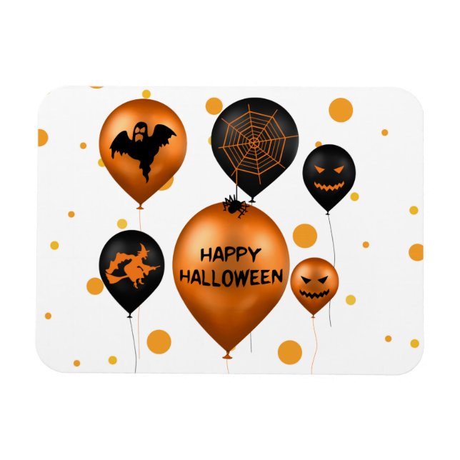 Íman Balões de Festa Feliz Halloween (Horizontal)