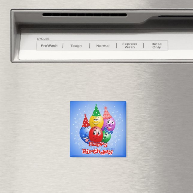 Íman Balões Engraçados de Aniversário, (In Situ (Dishwasher))