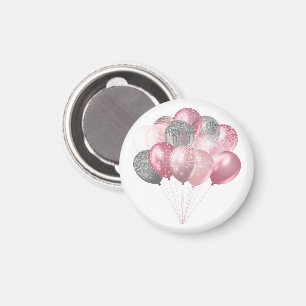 Íman Balões Luminosos Rosa e Prata