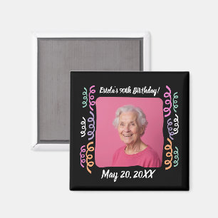 Íman Balões Personalizados para Aniversário de 90 Anos