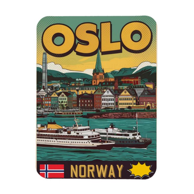 Íman Balsas de Oslo Noruega lembrancinhas e presentes d (Vertical)