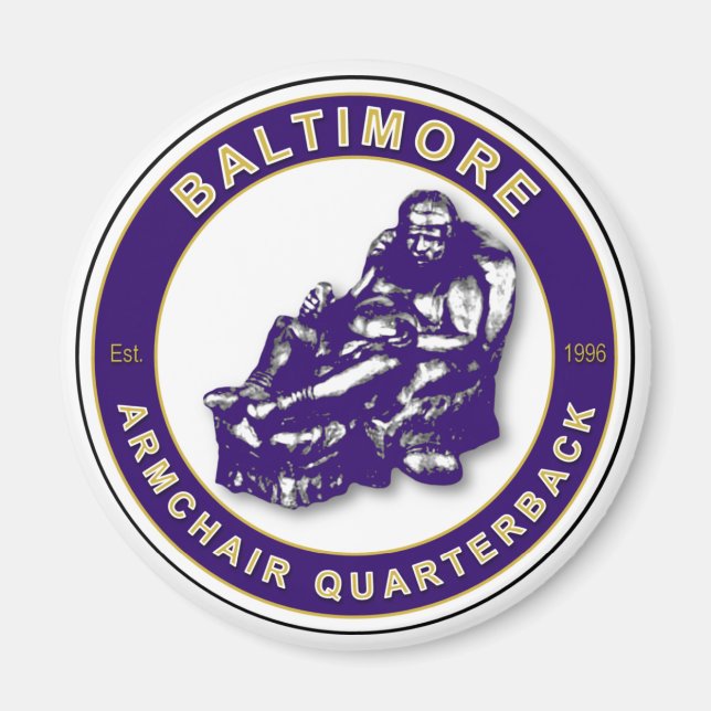 Íman Baltimore Armadeira Quarterback Futebol Magnet (Frente)