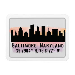 Íman Baltimore Skyline Latitude e Longitude