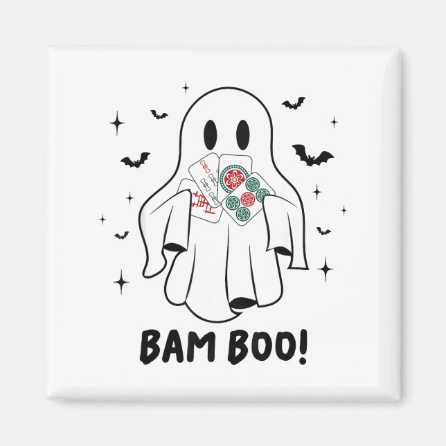 Íman Bam Boo Halloween Ghost Mahjong Funny Costume Game (Frente)