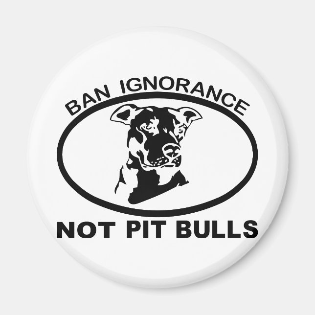 ÍMAN BAN PITBULL IGNORANCE NOT PITBULL (Frente)