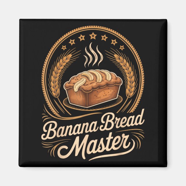 Íman Banana Bread Master Baker Chef Humor Fall Baking L (Frente)