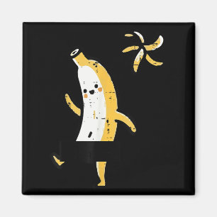 Íman Banana Jogando Fora Peel Engraçada Fruta Homens Qu