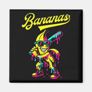 Íman Banana Retro Thback Popular Bana de Basebol Fruta