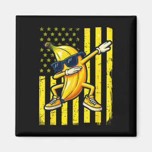 Íman Bananas Gráficas Bandeira Americana Retro Banana D
