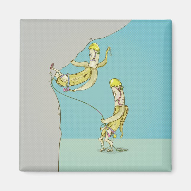 Íman Bananas rock escalando fruta engraçada (Frente)