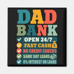 Íman Banco do Papai Dia dos Pais Engraçado Vintage Humo