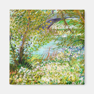 Íman Bancos da pintura de Seine Pont Clichy Van Gogh